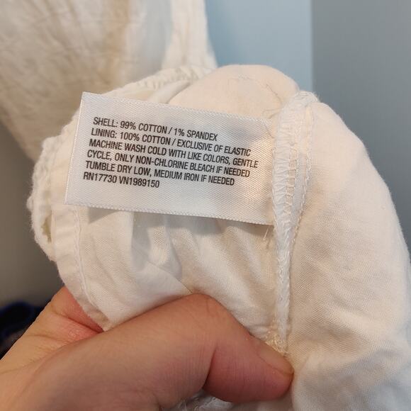 Universal Thread Sz XL White Smocked Maxi Dress Keyhole Milkmaid Prairie - Picture 6 of 7